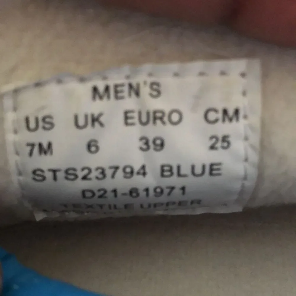Sperry Men’s Moc Sider Quilt Nylon Slip On Shoe Blue Microfleece Cozy New